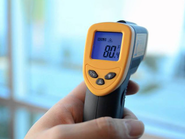 home energy audit using infrared thermometer