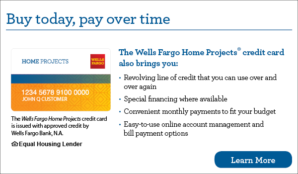 financing - Wells Fargo Home Projects credit card